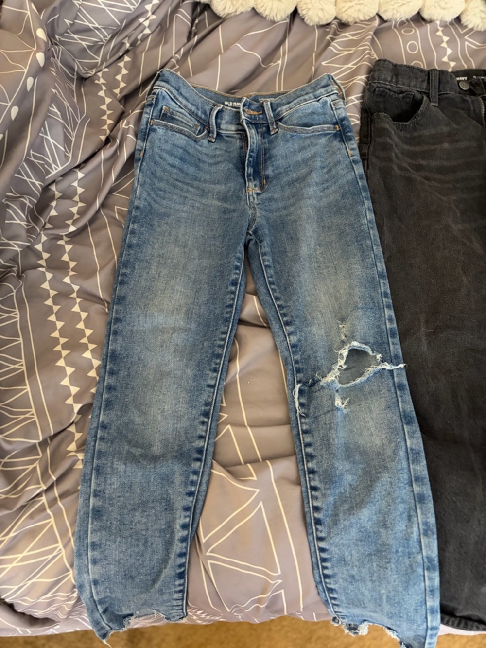 Old Navy Light Blue Distressed Boyfriend Jeans